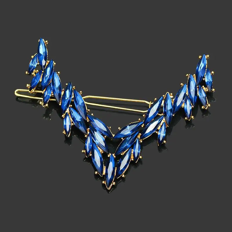 Korean V-Shape Crystal Hair Clip – Luxury Rhinestone Hairpin