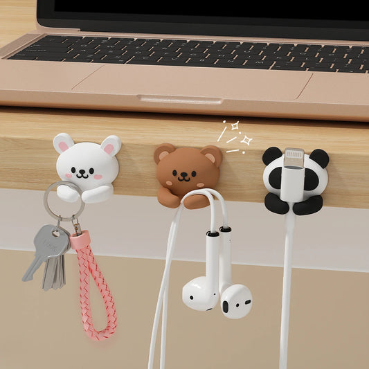 Desktop Multifunctional Winding Device Mouse Cable Headphone Cable Data Cable Holder Nail Free Seamless Silicone Cable Organizer Peaceful Pleasures Health and Wellness