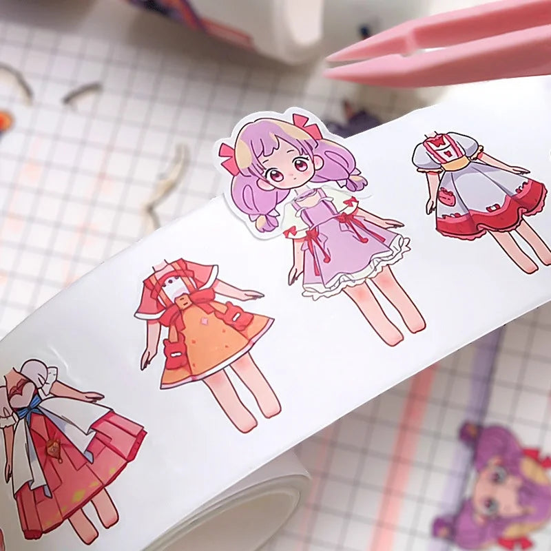 3-Roll Cute Cartoon Sticker Tape | DIY Scrapbooking Stickers