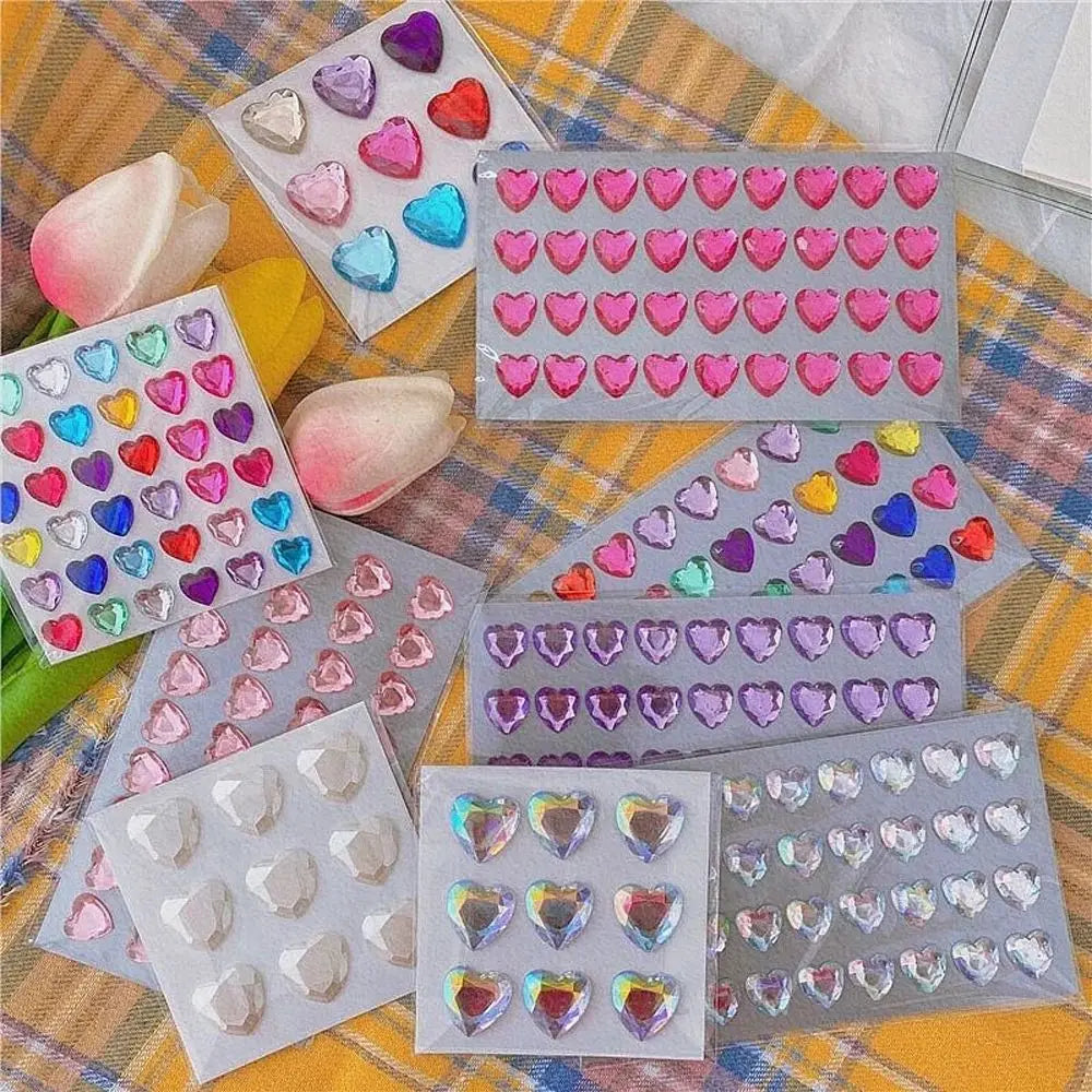 3D Diamond Heart LOVE Stickers – Phone, Laptop & Kids Décor
