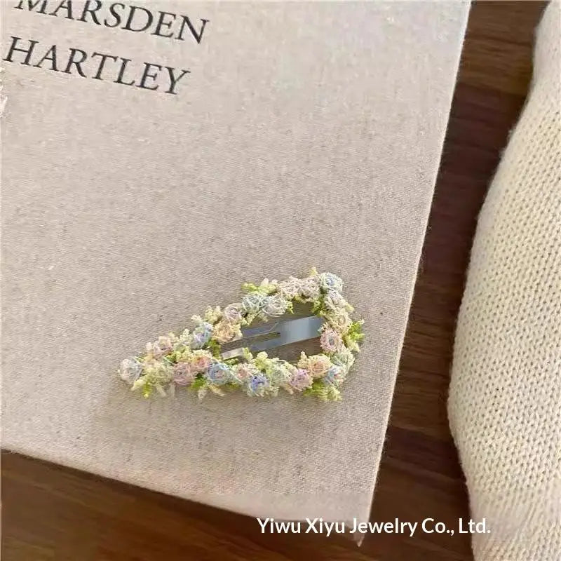Pink Flower Star Heart Geometric Hair Clip for Women & Girls