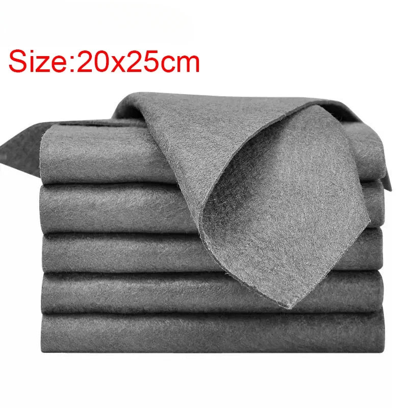 Magic Cloth Window For Kitchen Dishcloth Cleaning Tool Household Glass Reusable Thickened Towel Microfiber New Traceless Goods Peaceful Pleasures Health and Wellness Thickened-20x25cm 10pcs