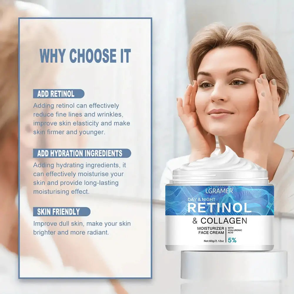Retinol Firming Face Cream Lifting Neck Anti-aging Remove Wrinkles Night Day Cream Moisturizing Facial Serum Body Skin Care Peaceful Pleasures Health and Wellness