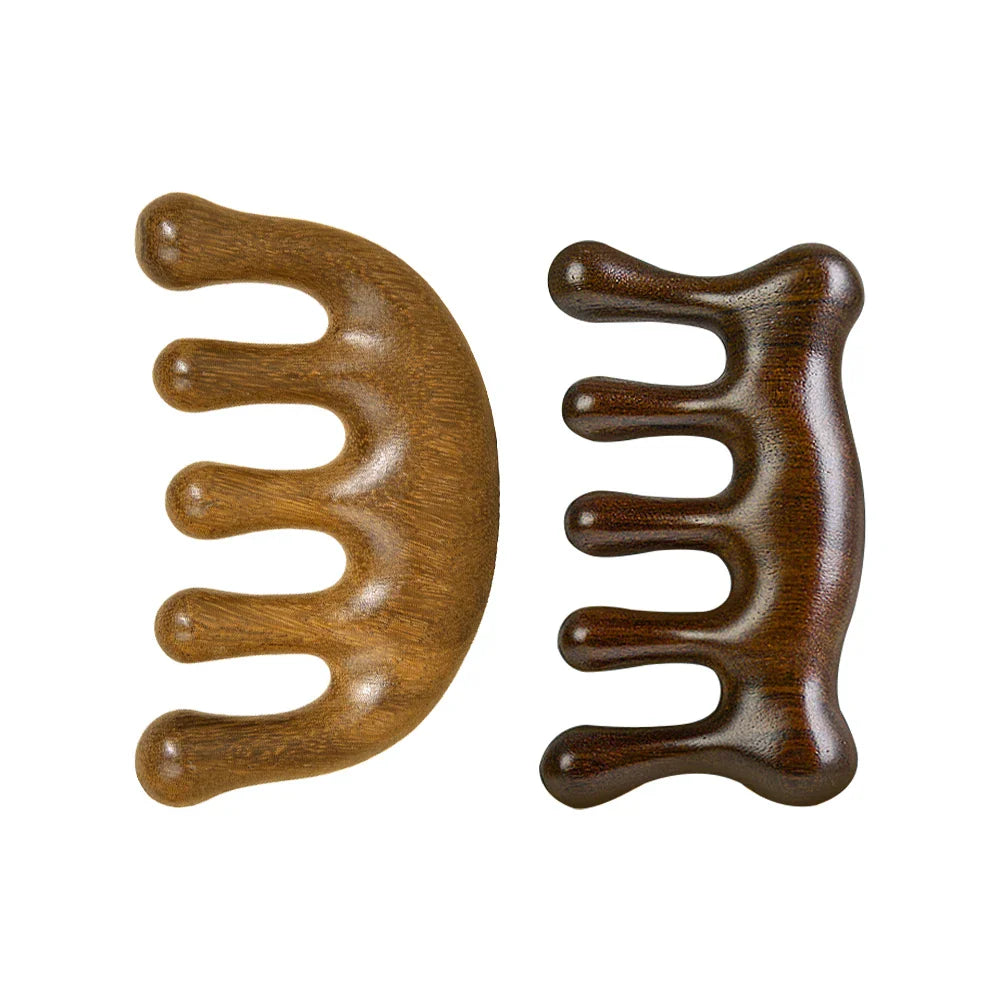 Sandalwood Wide Tooth Comb & Scalp Massager | Hair Care