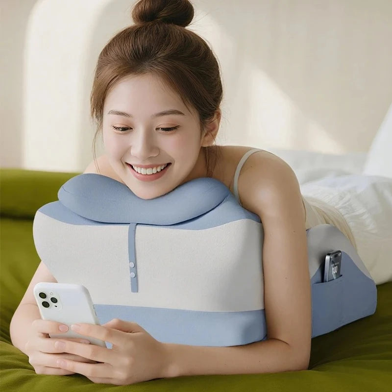Multifunctional Body Pillow Large Women Legs Waist Pillow Memory Foam Reading Pillows for Gaming Lie on The Bed Sleeping Pillow Peaceful Pleasures Health and Wellness