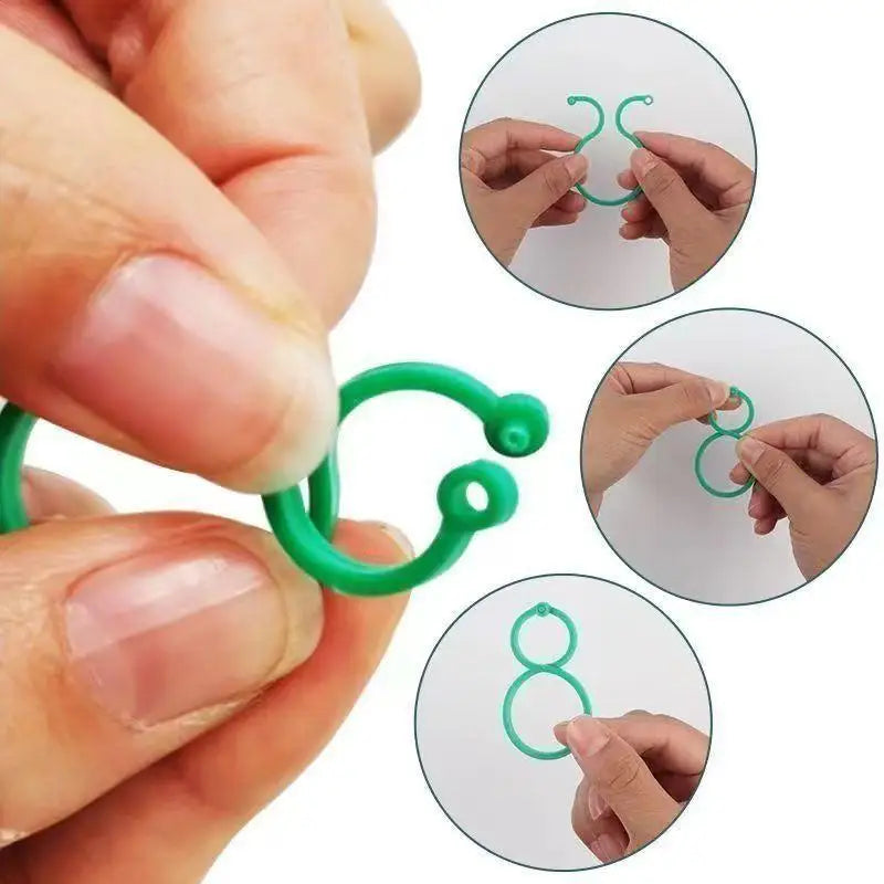 100pcs 8 Shape Garden Plant Clips Vining Climbing Plant Support Clamps for Vegetable Garden Binding Fixing Tools Peaceful Pleasures Health and Wellness