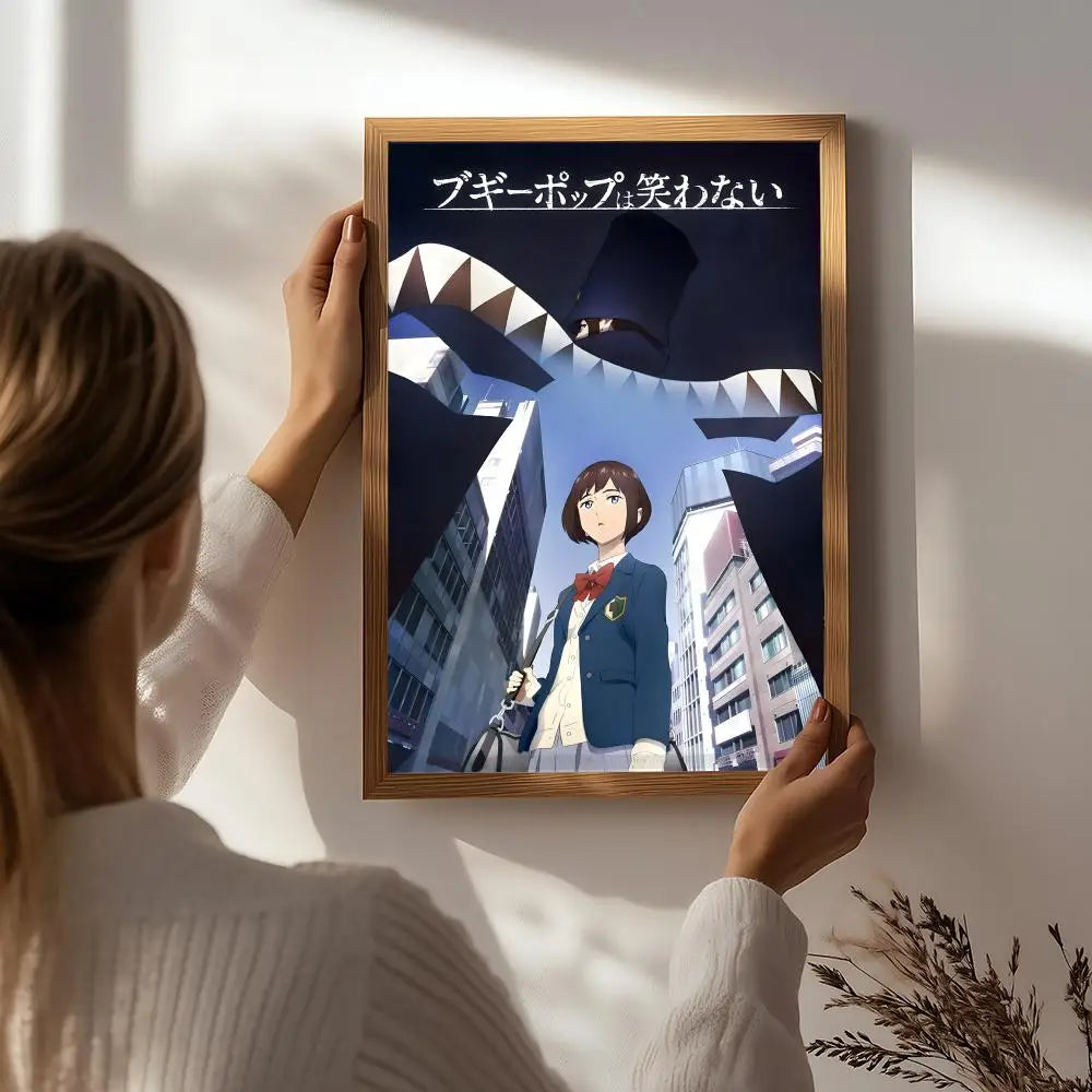 Anime B-Boogiepop and Others Poster HD Self Adhesive Waterproof Wall Art Ideal for Home Office Dorm Bedroom Great Gift Peaceful Pleasures Health and Wellness White4 40X50cmNoframe