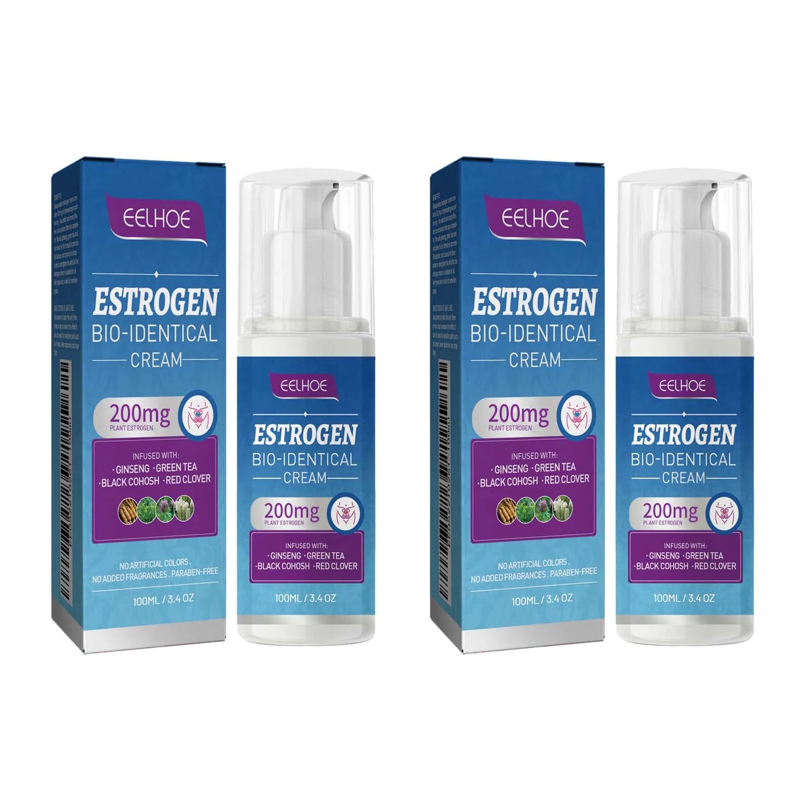 Estrogen Relief Cream for Women – Menopause Hormone Balance Peaceful Pleasures Health and Wellness 2Pcs 100ml Boxed