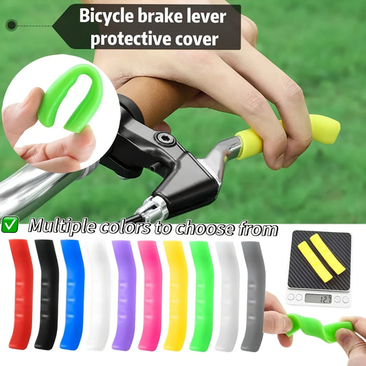 1 Pair Bicycle Brake Handle Protection Cover Silicone Anti-slip Peaceful Pleasures Health and Wellness