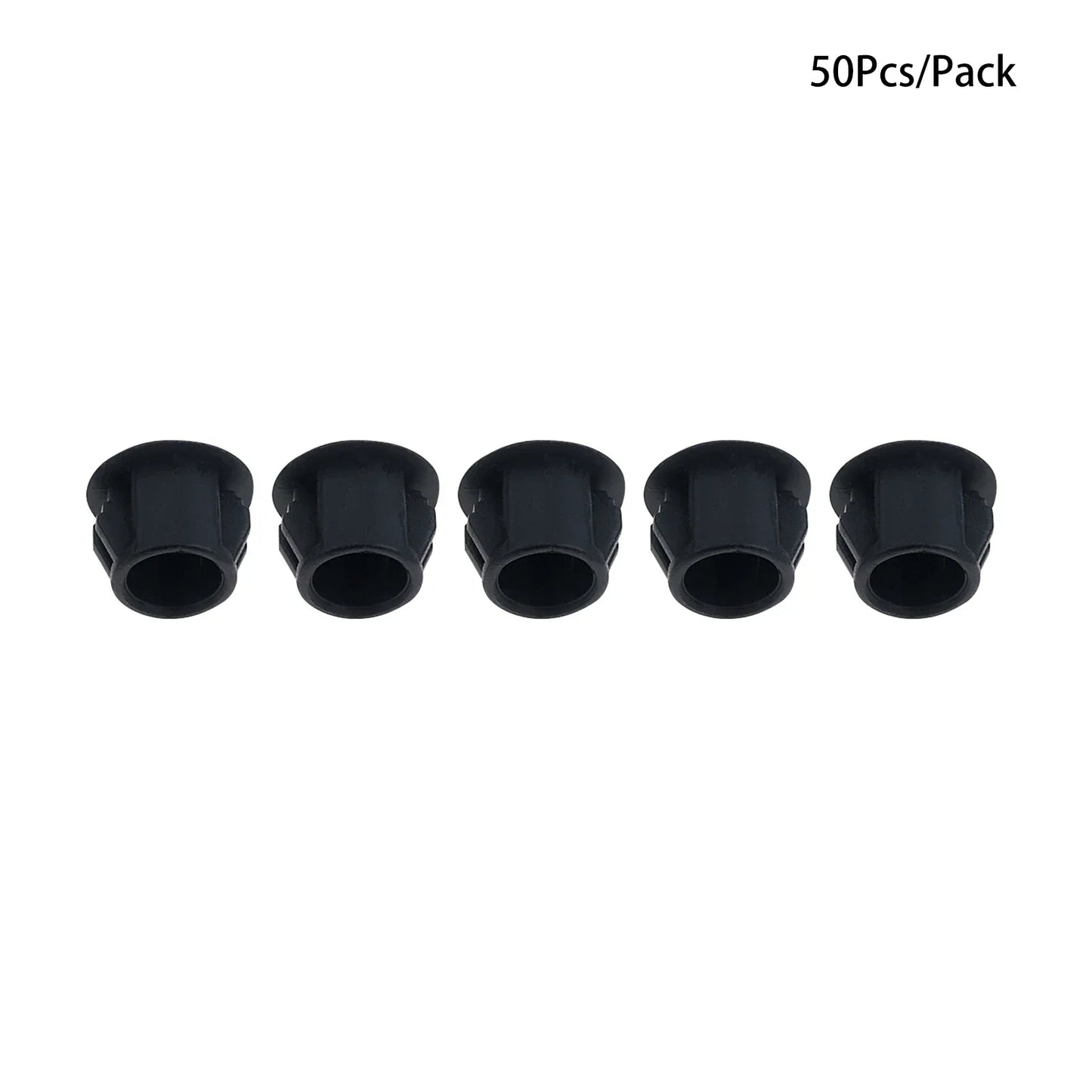 50Pcs Plastic Blanking End Caps Hole Plugs 5mm–32mm Black/White