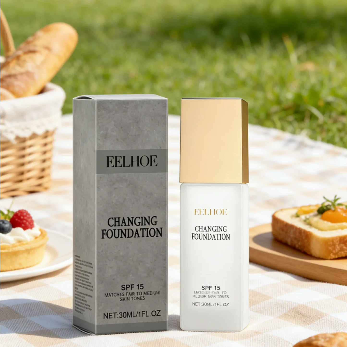 Eelhoe Color-Adapting Foundation – Full Coverage & SPF 30ml