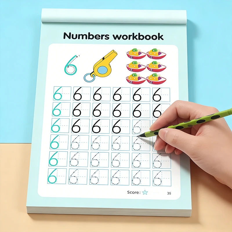 Children's Digital Practice Workbook Tracing Pages Numbers 0-100