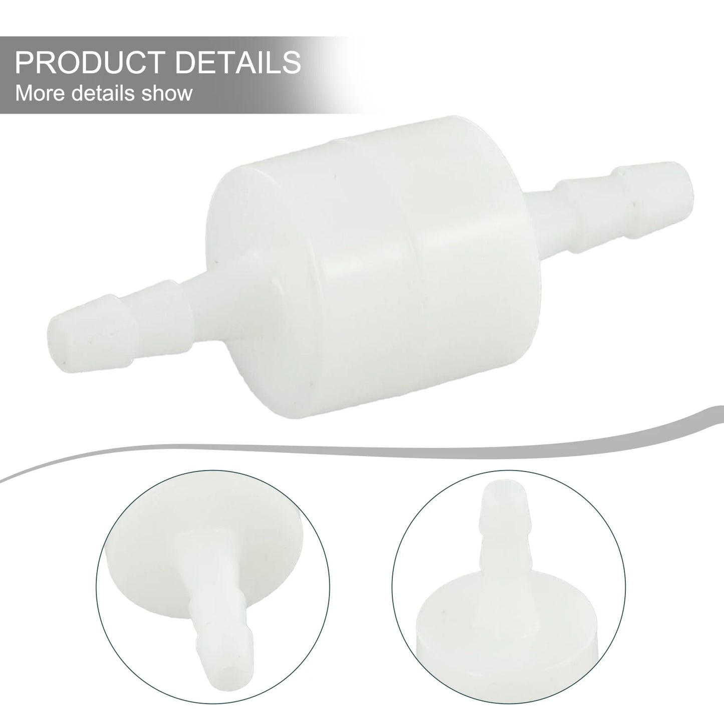 1X Hose ID Plastic White Check Valve Way Non-return Water Petrol