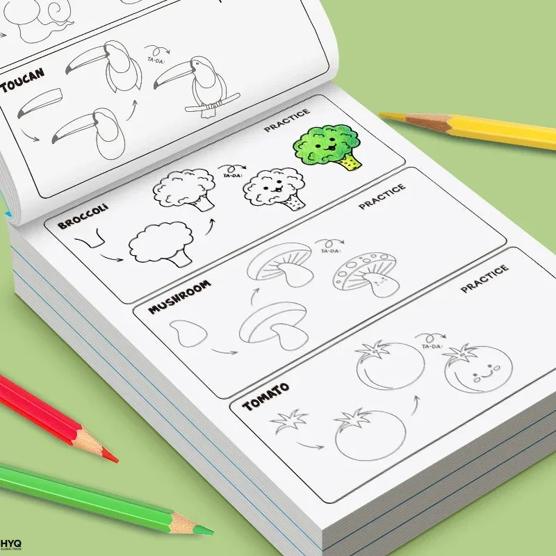 Art Learning Book Kids How Draw Everything Simple Steps Boost