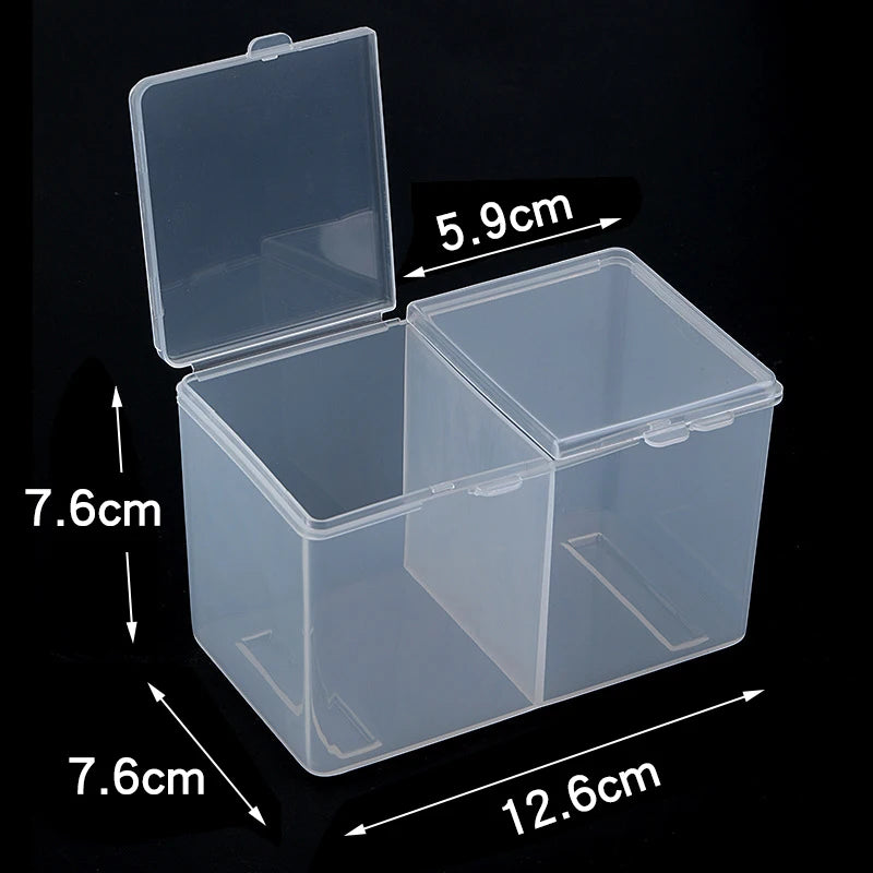 1pc Clear Makeup Storage Box With Lid, 2-grid Dustproof Storage Box For Skincare Makeup And Sundries, Countertop & Vanity Storag Peaceful Pleasures Health and Wellness
