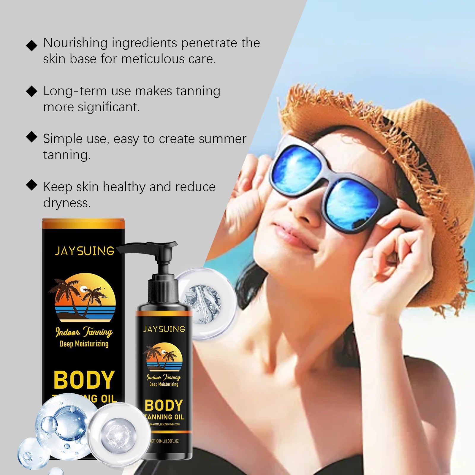 Self Tanning Body Oil – Sunless Bronzer & Moisturizer Peaceful Pleasures Health and Wellness
