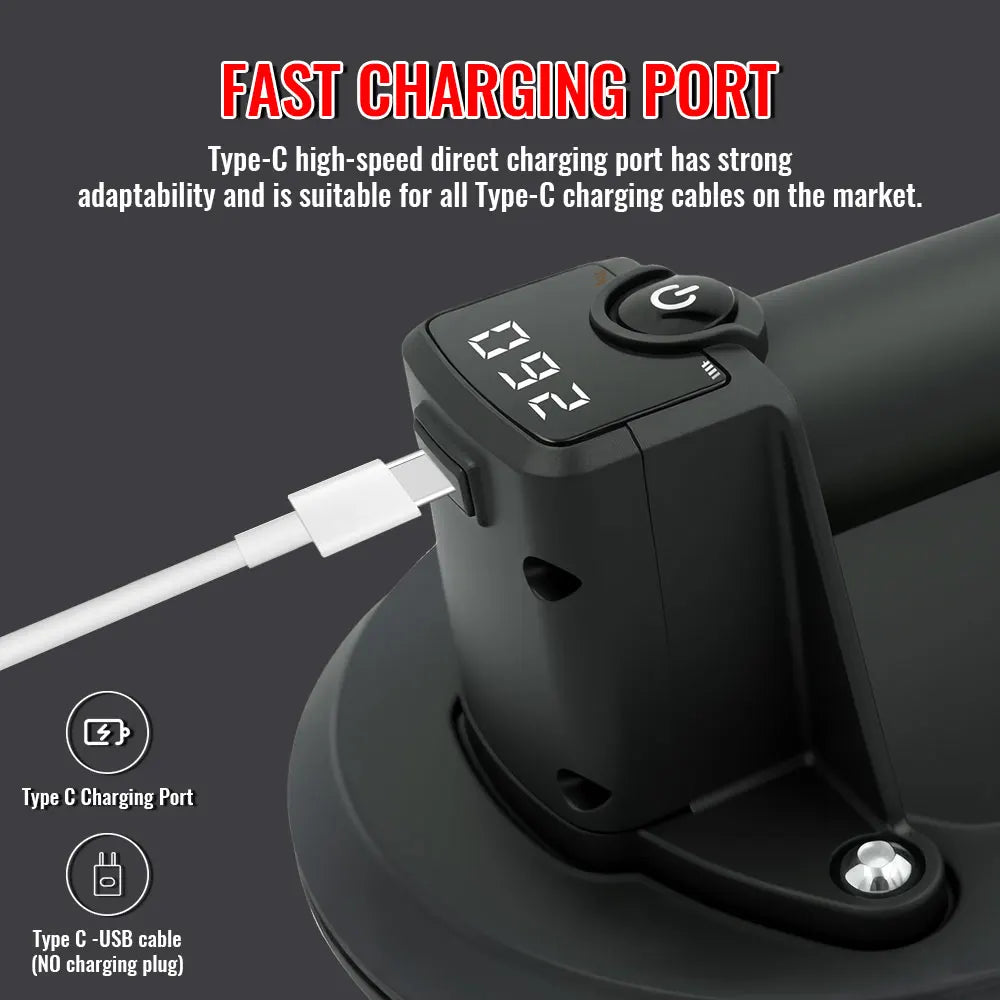 260kg Heavy Duty Air Pump Electric Vacuum Suction Cup Lifter for Granite Glass Tile Moving Installation Repair Peaceful Pleasures Health and Wellness