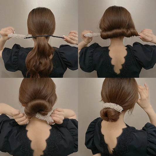 2pcs Fashion Girl Women Hair Bands, Donut Hairpin, Magic Bun Maker, Diy Hairstyle Headband Tools Accessories Peaceful Pleasures Health and Wellness
