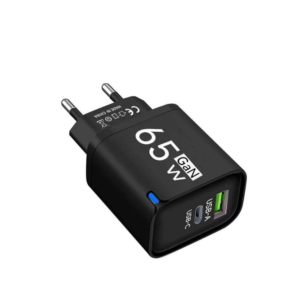 65W GaN USB-C Fast Charger PD QC3.0 | iPhone & Android