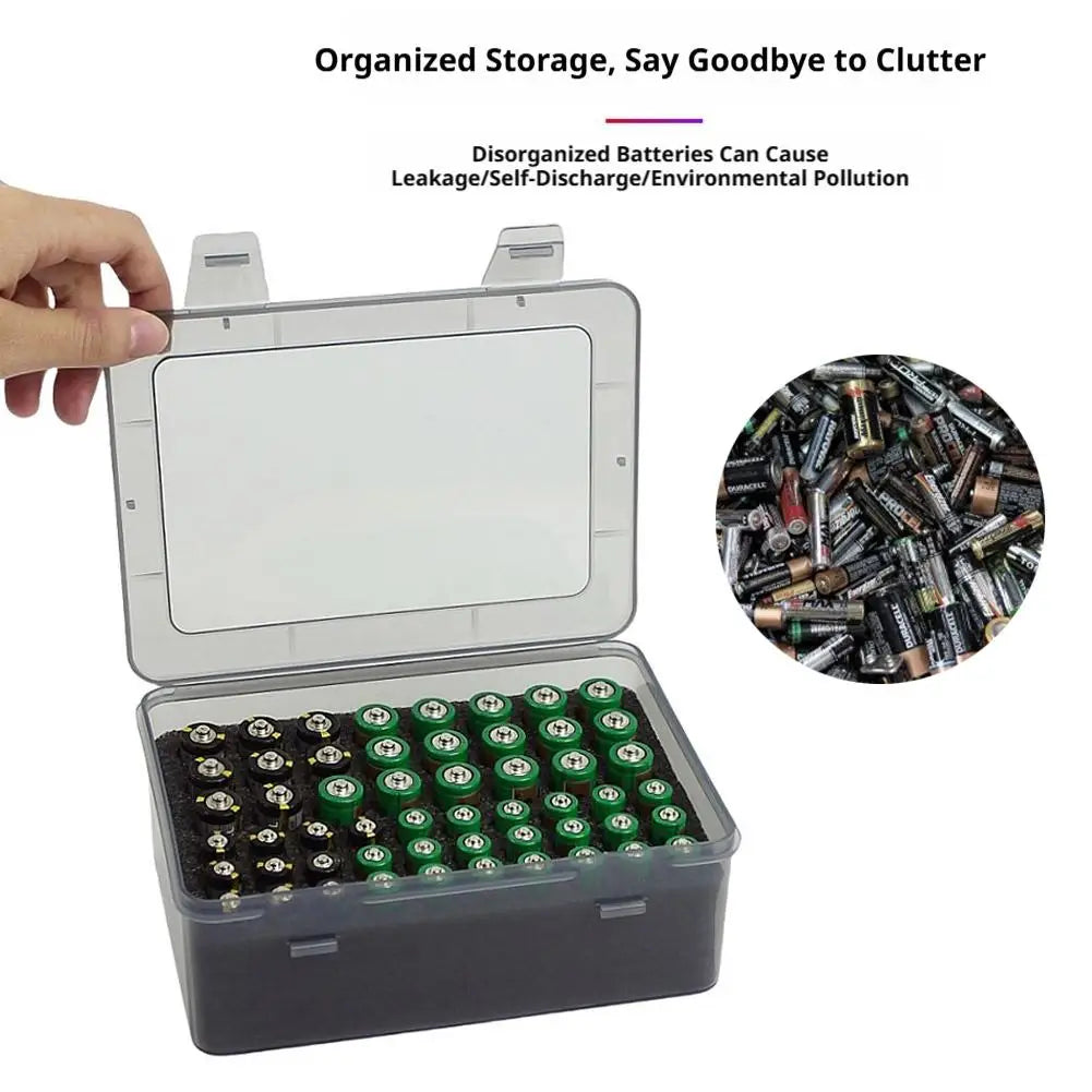 Battery Storage Case – Holds 24 AA & 30 AAA Batteries