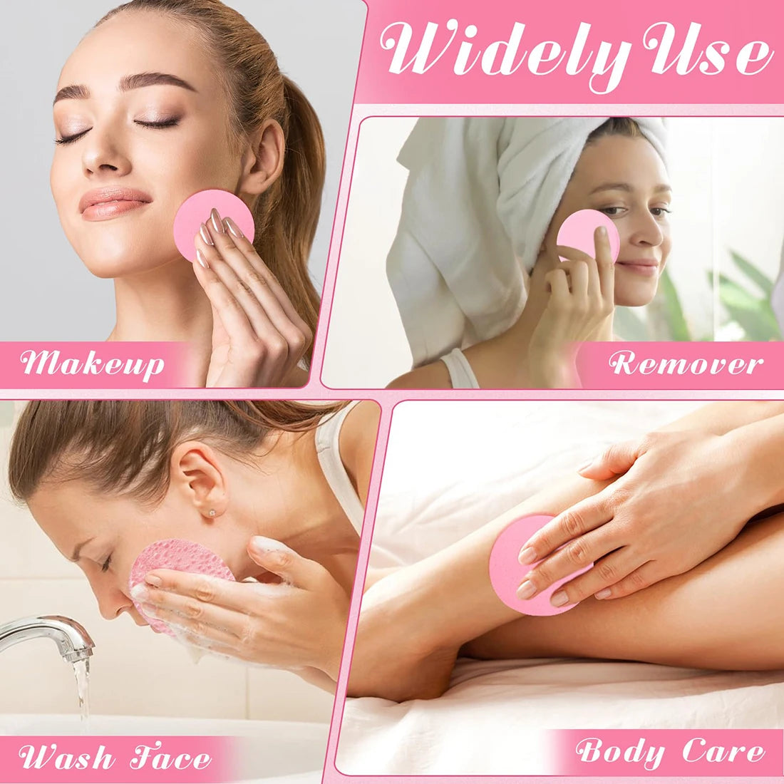 Compressed Facial Sponge Set – 12 PCS PVA Face Cleansing & Makeup Removal Puffs Peaceful Pleasures Health and Wellness