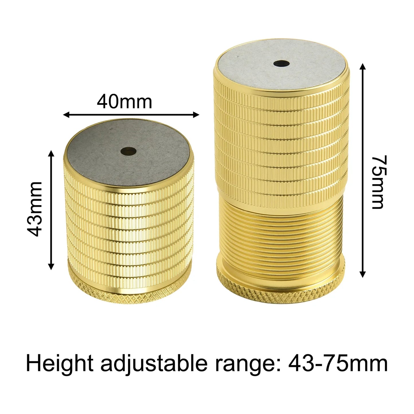 Adjustable Furniture Leg Risers | Aluminum Bed & Table Height Booster