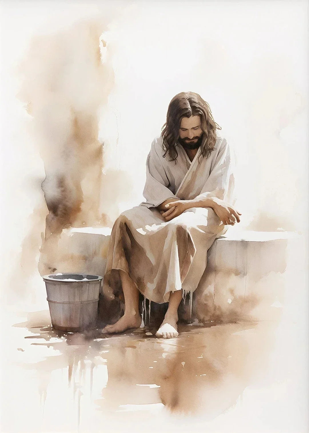 Jesus Walking on Water Canvas Wall Art | Biblical Home Decor
