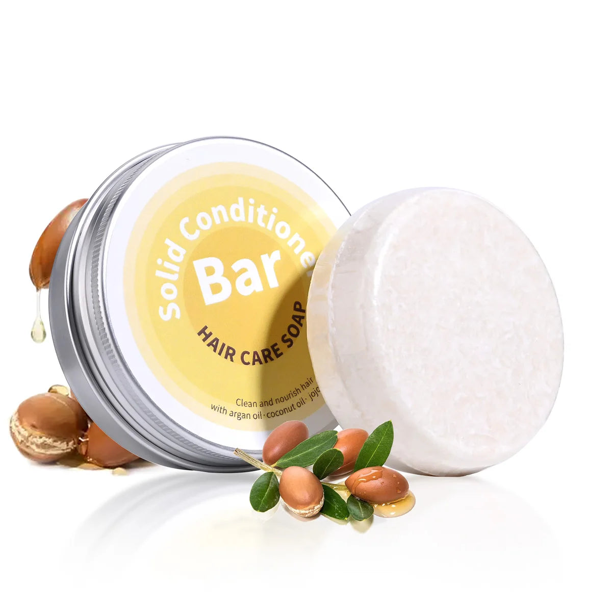 Plant Essential Oil Hair Conditioner Soap Rich in Argan Oil Coconut Oil Jojoba Oil Deep Hair Care Soap Used with Shampoo Soap Peaceful Pleasures Health and Wellness 60g
