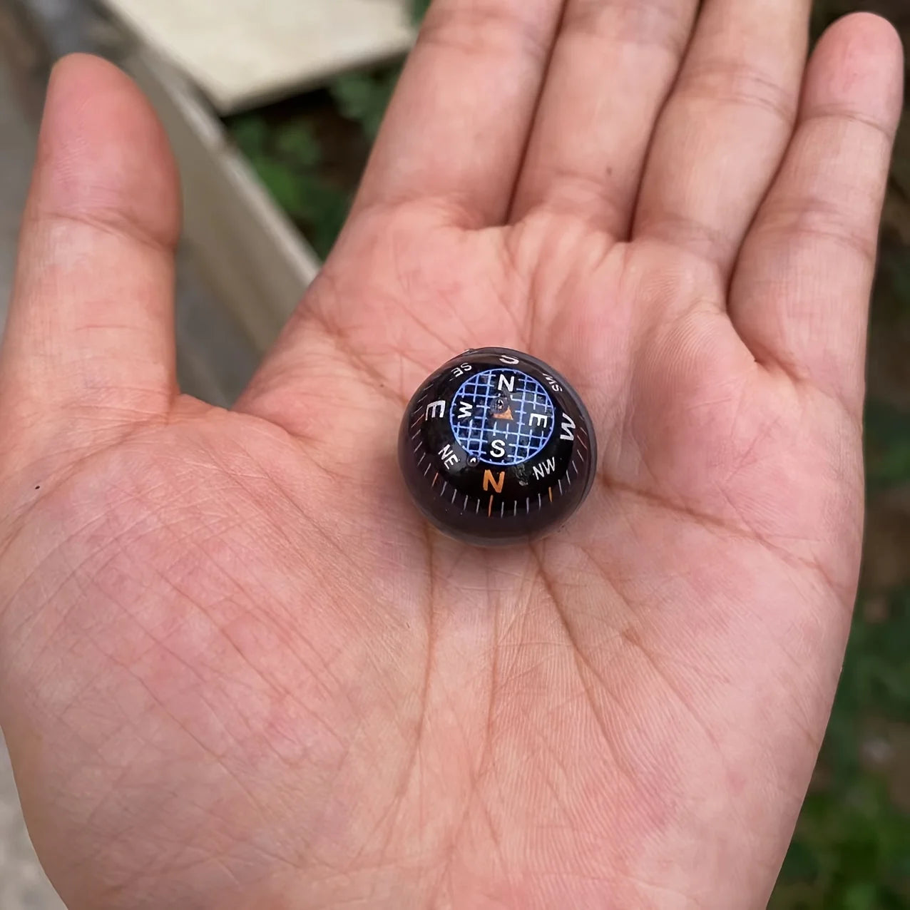 Black Plastic Directional Sphere Ball Compass Outdoor Navigation
