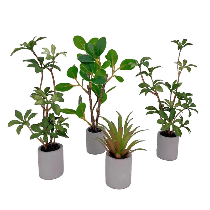1:6 Dollhouse Miniature Potted Plant Bonsai Decor Accessory