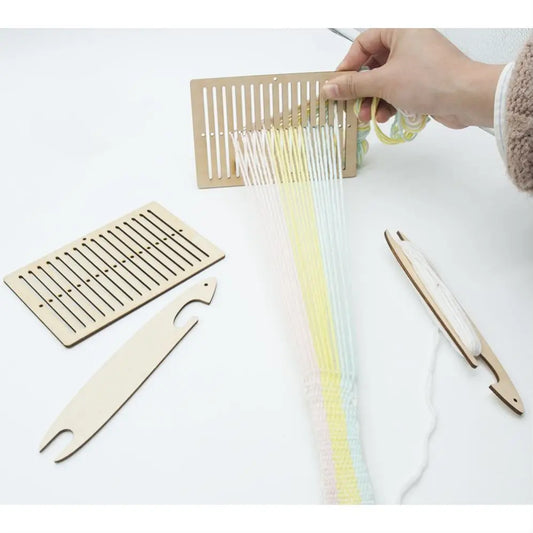 2-Pc Wooden Weaving Loom Kit – Bracelet, Bag, Belt & Strap Weaving Loom Kit Peaceful Pleasures Health and Wellness