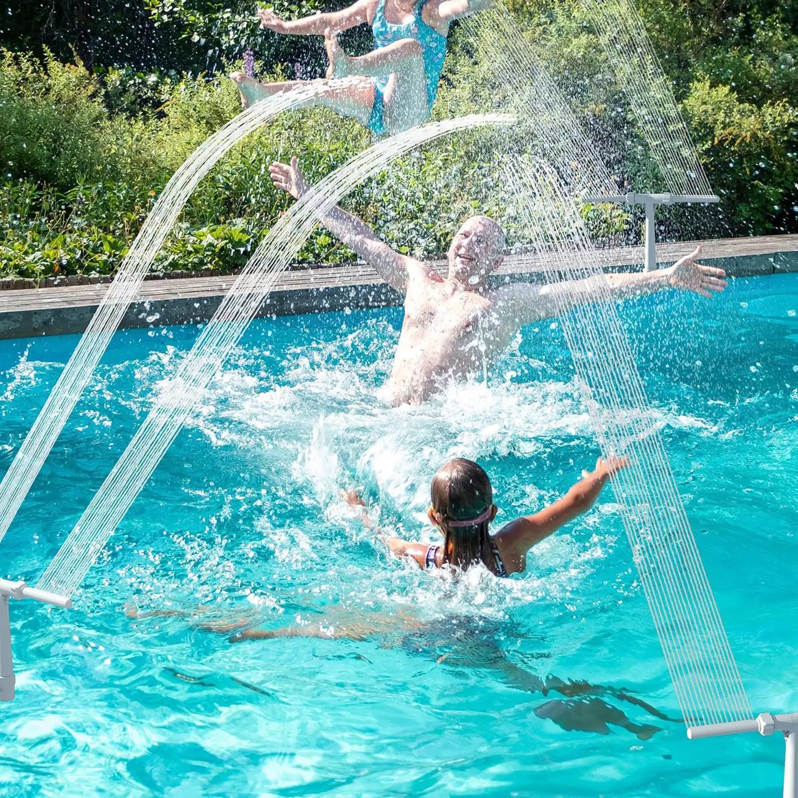 Swimming Pool Spa Sprinkler 360Degree Adjustable Water Fountain Sprinkler Double Head Fountain Swimming Pool Sprinkler Accessory Peaceful Pleasures Health and Wellness