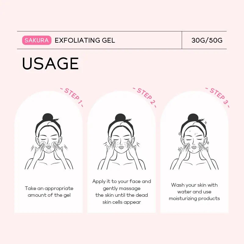 LAIKOU Sakura Exfoliating Gel – Face & Body Scrub 30g