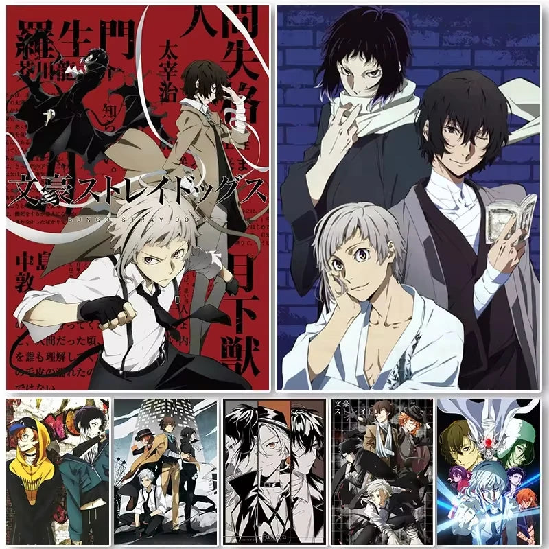 Bungou Stray Dogs Anime Canvas Wall Art Poster | Unframed Print