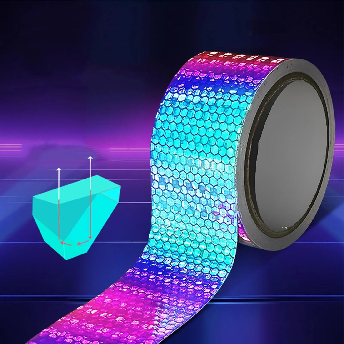 Reflective Laser Sticker Tape | Glitter Self-Adhesive Decal Roll
