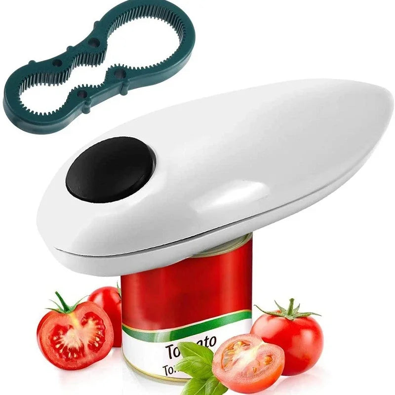 Electric Can Opener Multifunctional Plastic Bottle Opener Kitchen Small Tool Safety Smooth Jar Bottle Opener Without Battery Peaceful Pleasures Health and Wellness