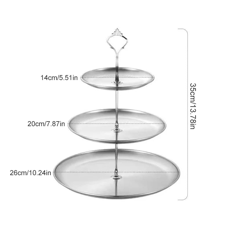 Stainless Steel Tiered Cake & Dessert Stand – 2 or 3 Layer