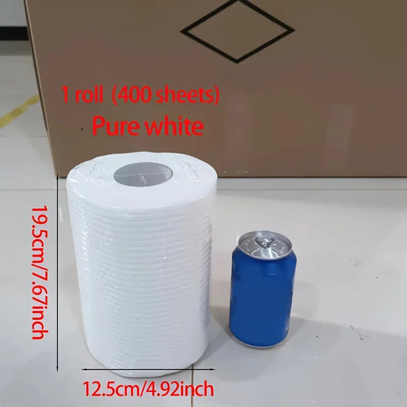 400 rolls of pure white kitchen paper towels: anti stick, durable, reusable - an ideal choice for cleaning and wiping Peaceful Pleasures Health and Wellness
