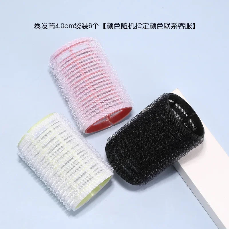 6Pcs Hair Rollers Heatless Curlers No Heat Hair Bangs Volume Salon Hairdressing Curlers Sticky Hair Styling Tool Peaceful Pleasures Health and Wellness 4cm-random-6pcs