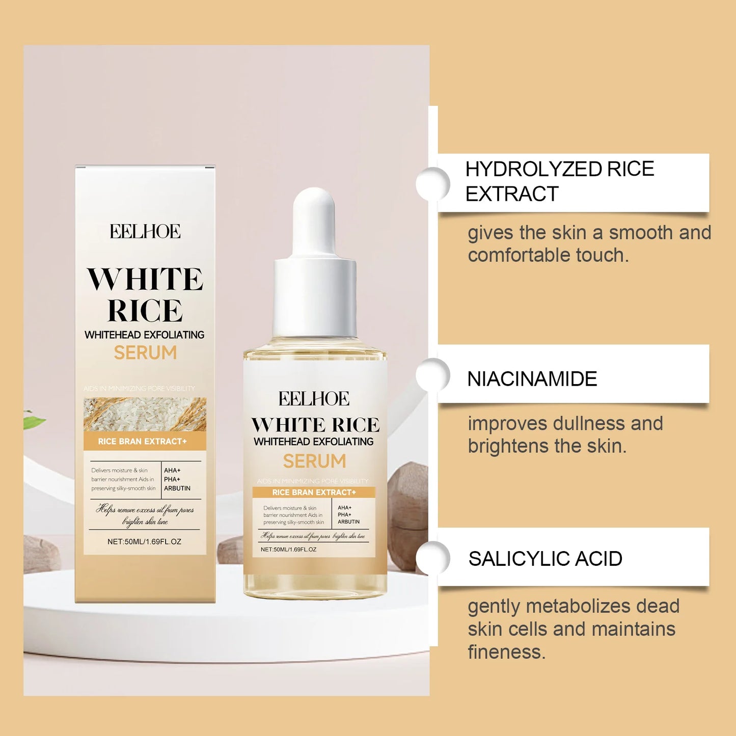 Black & White Rice Exfoliating Serum Set – BHA & Niacinamide