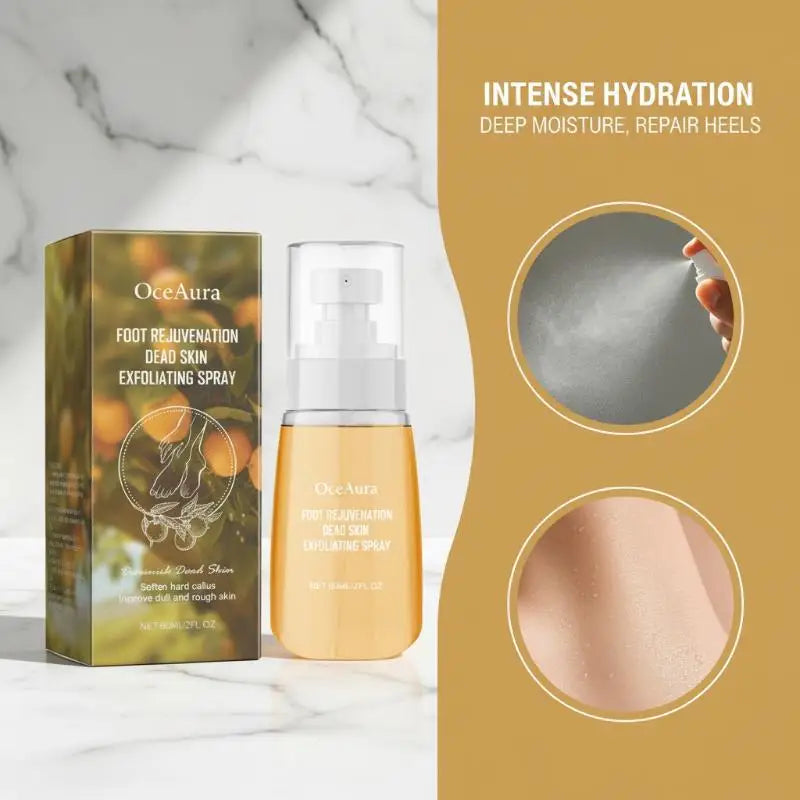 OceAura Nourishing Foot Spray Gentle Cleansing Moisturizing Pampering Heel Dry Daily Care Spray Peaceful Pleasures Health and Wellness