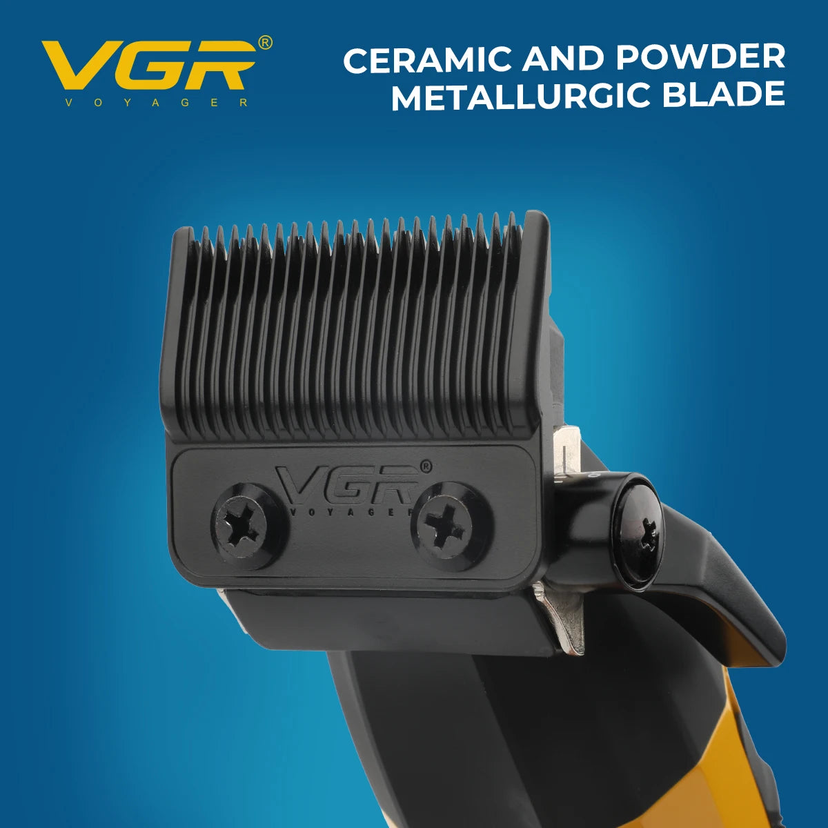 VGR high-end professional electric hair clipper alloy mecha themed electric push shear 9000 RPM LED digital hair clipper V-285 Peaceful Pleasures Health and Wellness