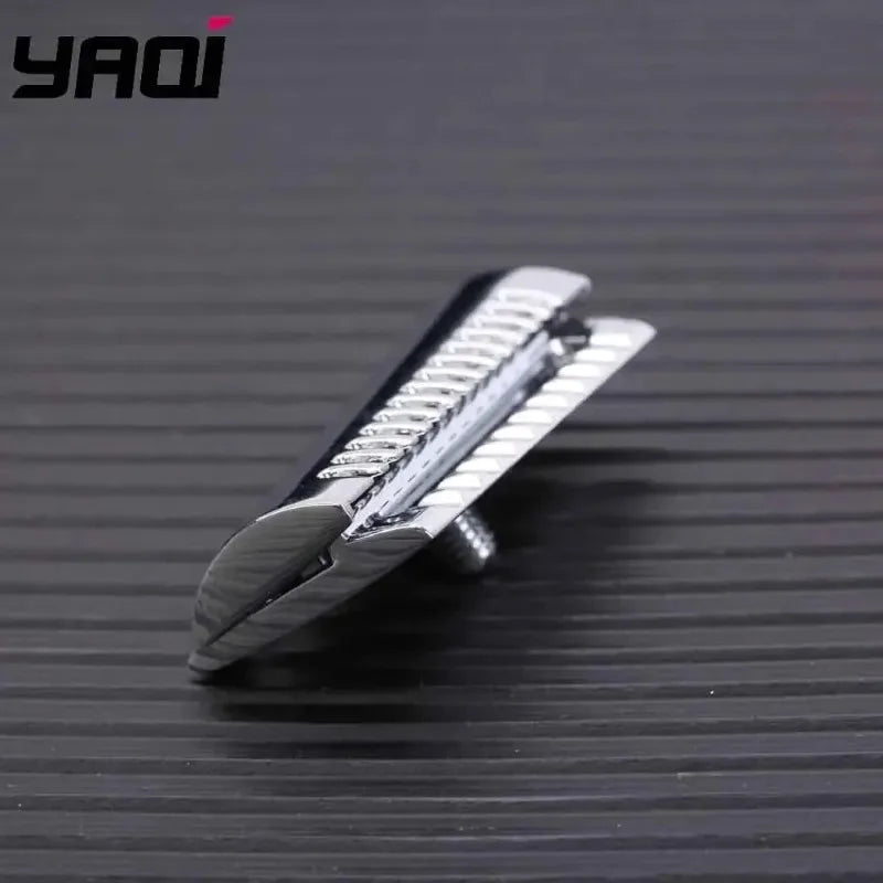 2026 YAQI Top Selling Top Aggressive Chrome Color Double-edged Mens Slant Safety Razor Head Replacement Accessory Peaceful Pleasures Health and Wellness