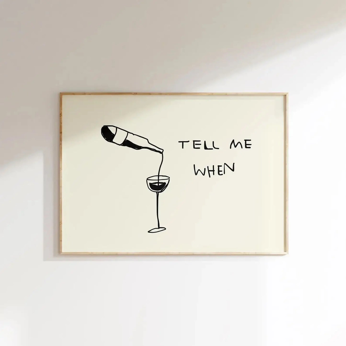 Funny Wine Quote Canvas Wall Art | Kitchen Bar Poster Gift