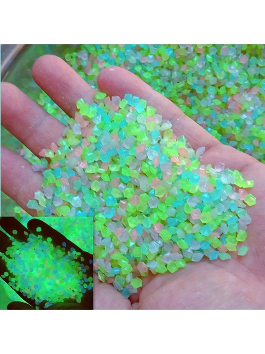 Glow in the Dark Multicolor Gravel Stones | Aquarium & Garden Decorative Gravel Stones Peaceful Pleasures Health and Wellness Mix 50g