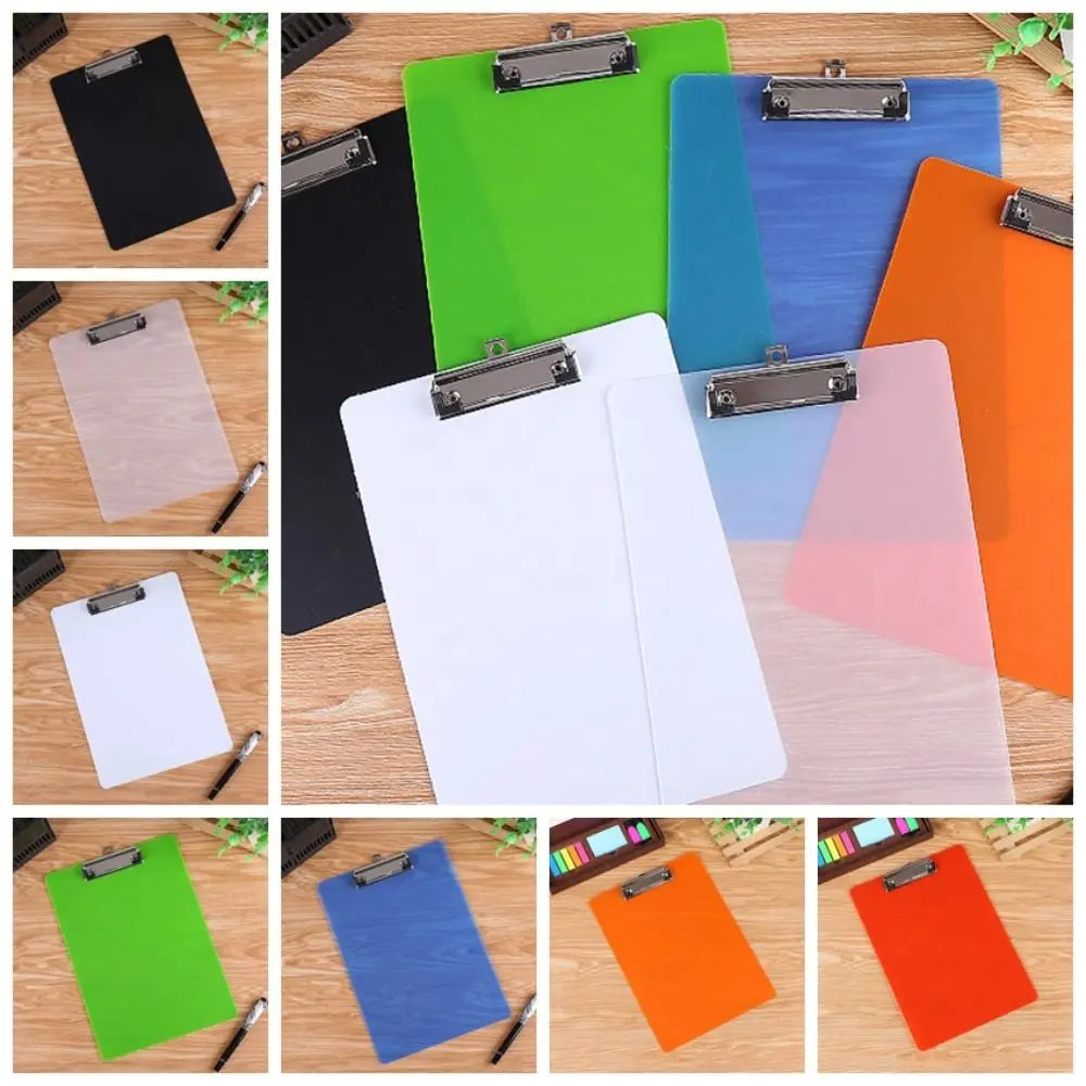 With Low Profile Gold Clip A4 Writing Clipboard Writing Sheet Pad Document Folder A4 Paper Organizer Translucent Writing Tablet Peaceful Pleasures Health and Wellness