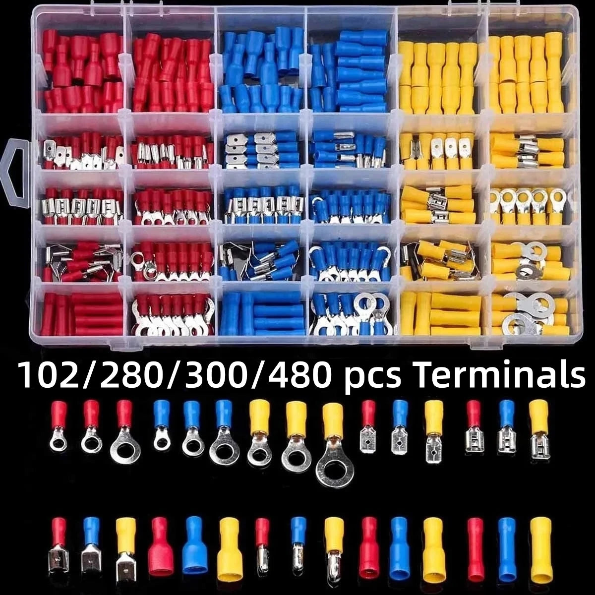 Insulated Electrical Terminal Kit – Spade, Ring, Fork & Butt Connectors Peaceful Pleasures Health and Wellness