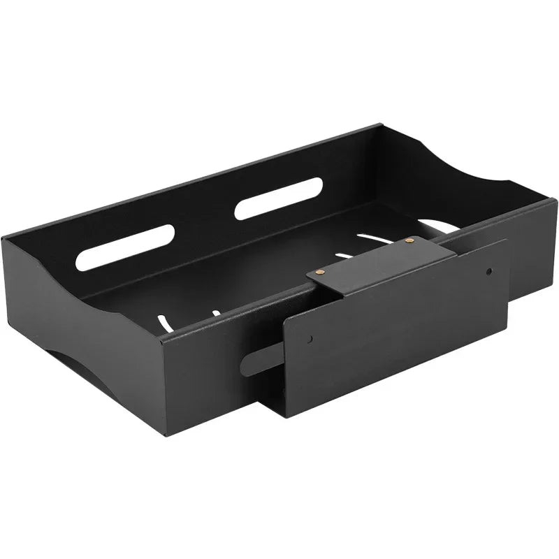 Pull-Out Cabinet Slide Shelf | No-Drill Carbon Steel Organizer