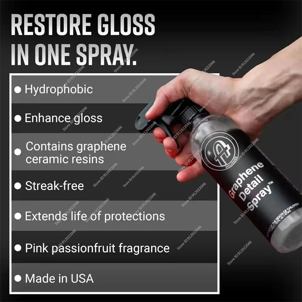 Polishes Graphene Detail Spray Extend Protection of Waxes Sealants Coatings Waterless Detailer Clay Bar Drying Aid Add Ceramic Peaceful Pleasures Health and Wellness