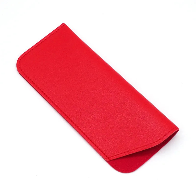 Soft PU Leather Glasses Case Pouch – Unisex Sunglasses Bag Eyeglass Case Pouch Peaceful Pleasures Health and Wellness Red